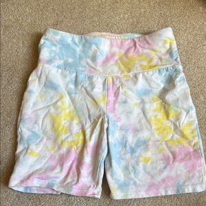 Art Class Pink and Blue Tie-Dye Biker Shorts